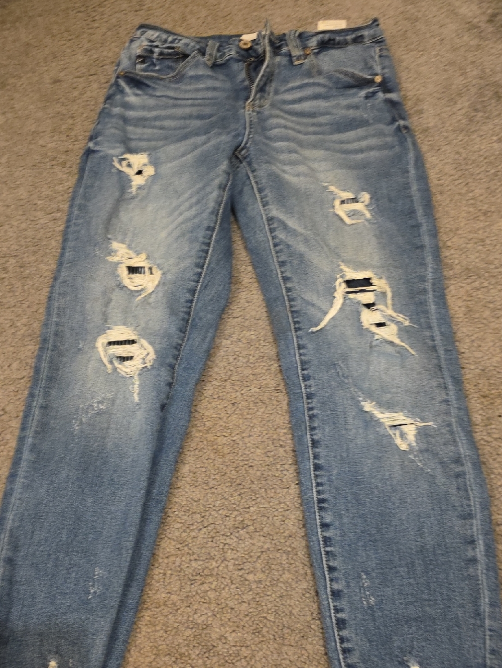 KanCan Women’s Distressed Blue Denim Jeans